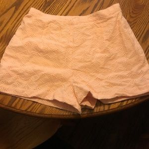 Lace pink shorts